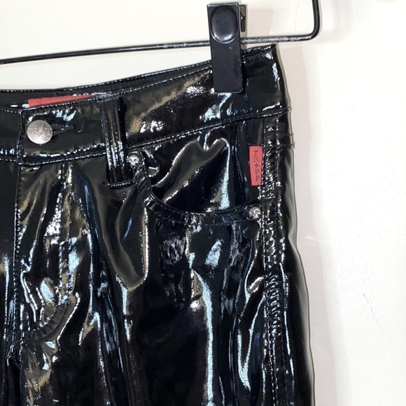 TRIPP NYC Vinyl Low Rise Skinny Pants In Patent Leather Black - Picture 5 of 8